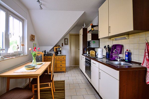Ferienwohnung Bansin Usedom Kche mit Essbereich
